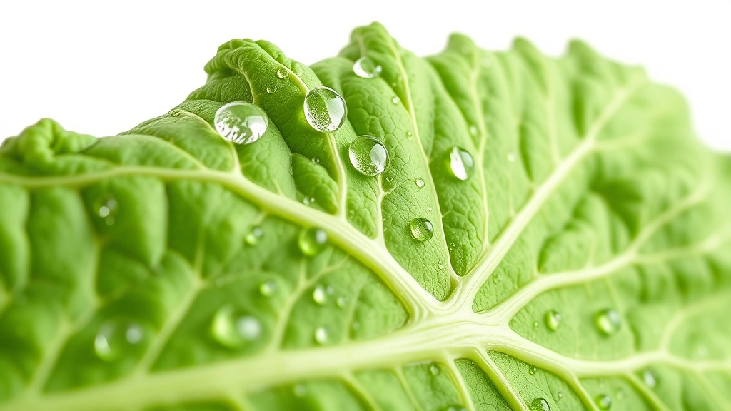 green juice recipe -
photorealistic close-up macro photography of fresh kale leaf texture with water