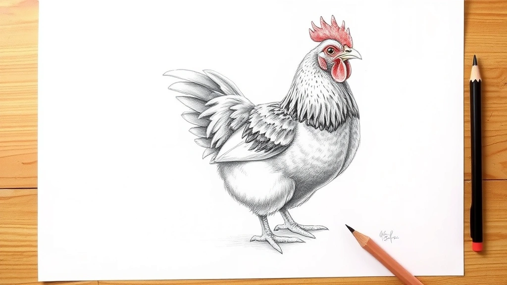 hen how to draw tutorial photo 0