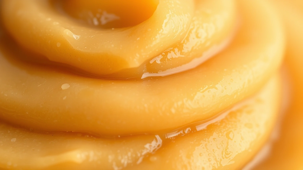 homemade applesauce recipe -
photorealistic close-up macro photography of smooth applesauce texture, creamy