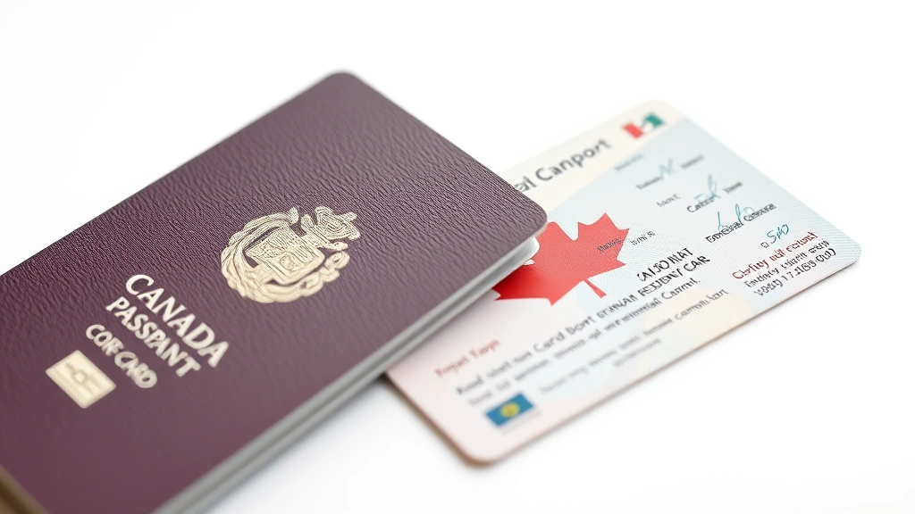 how can i move to canada -
Photorealistic macro photography of a Canadian passport and permanent residency