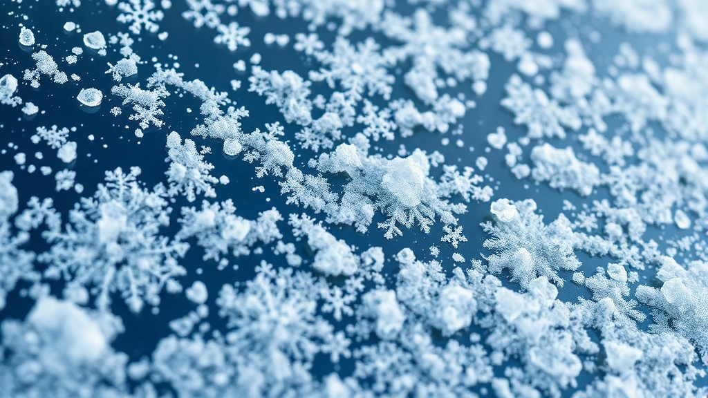 how cold does it have to be to cancel school -
Photorealistic close-up of frost-covered windshield with ice crystals and snow 