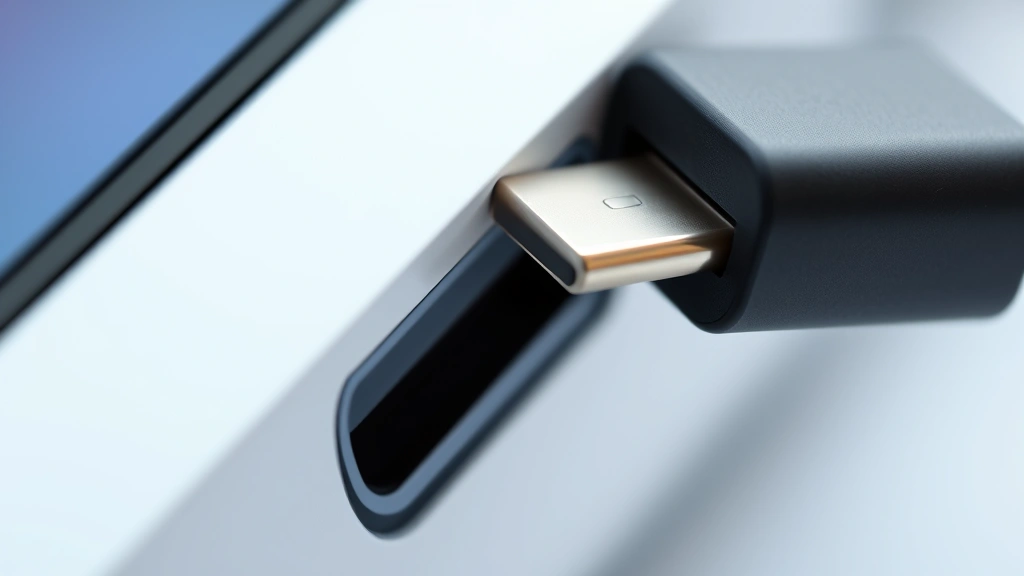 how do i connect my phone to my tv -
Photorealistic close-up macro shot of HDMI port and USB-C adapter connection po