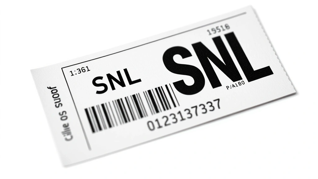 how do you get tickets to snl -
Photorealistic close-up macro shot of SNL ticket stub showing barcode and seat 