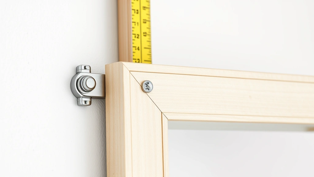 how high to hang pictures -
Photorealistic close-up macro photography of picture frame hanging hardware mou