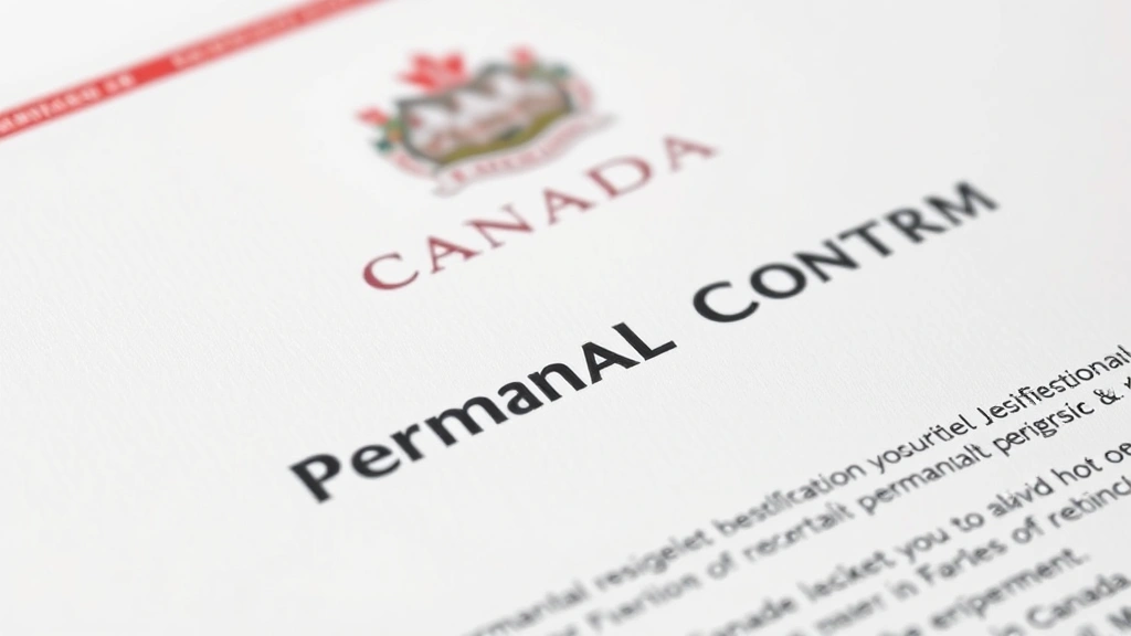 how i immigrated to canada -
photorealistic close-up macro photography of Canadian permanent residence confi