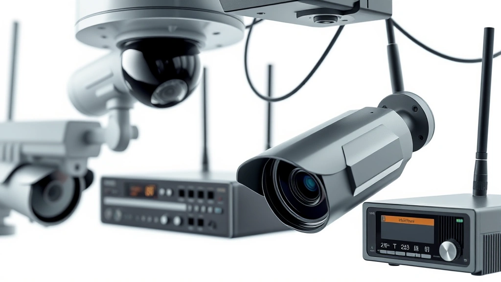 how long did it take to catch el chapo -
Photorealistic close-up macro photography of surveillance equipment and encrypt