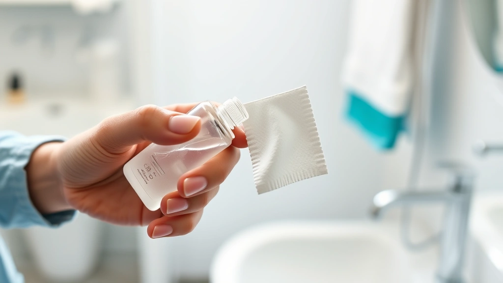 how long does an ear piercing take to heal -
Photorealistic hands of person gently cleaning ear piercing with saline solutio