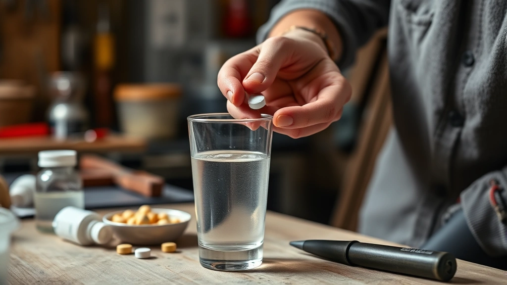 how long does it take for a ibuprofen to work -
Photorealistic hands working in a workshop setting, person holding an ibuprofen