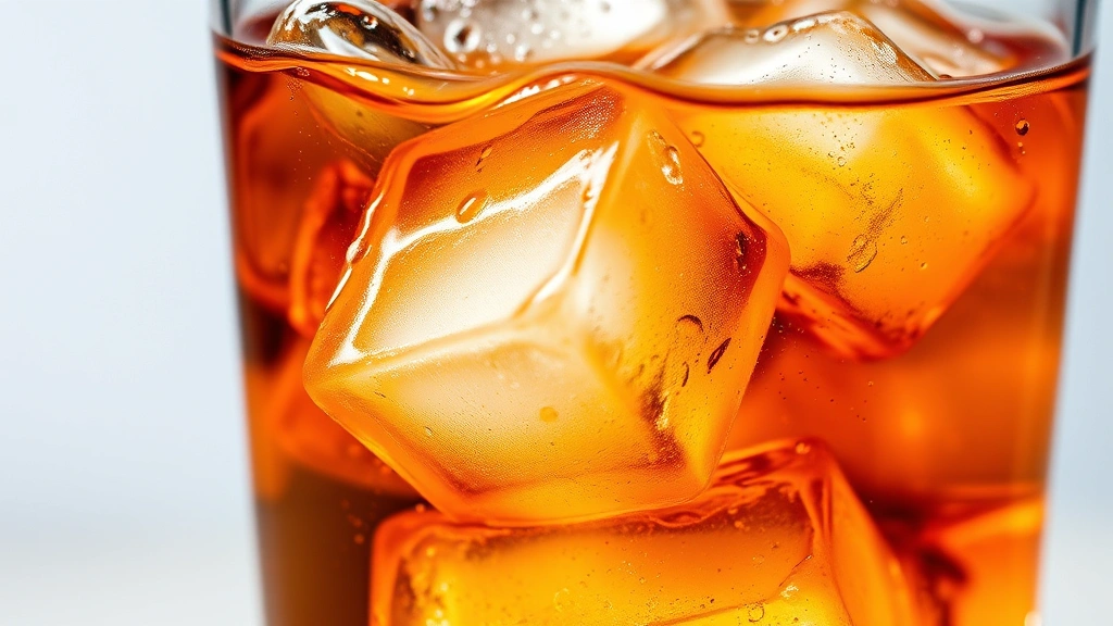 how long does it take for alcohol to hit -
photorealistic close-up macro photography of a glass of alcohol with ice cubes 