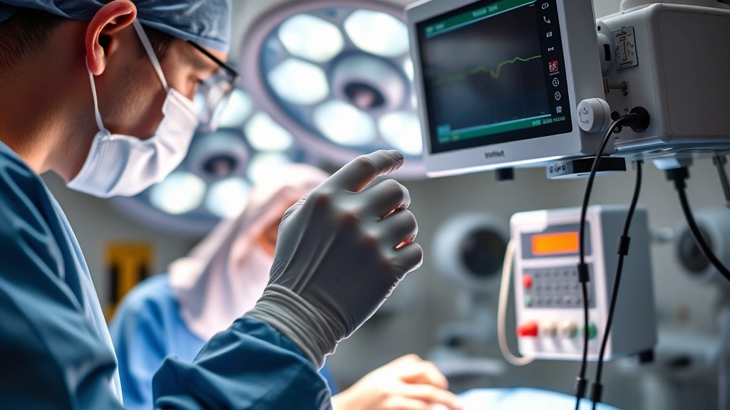 how long does it take for anesthesia to wear off -
Photorealistic anesthesiologist’s hands adjusting IV line and monitoring 