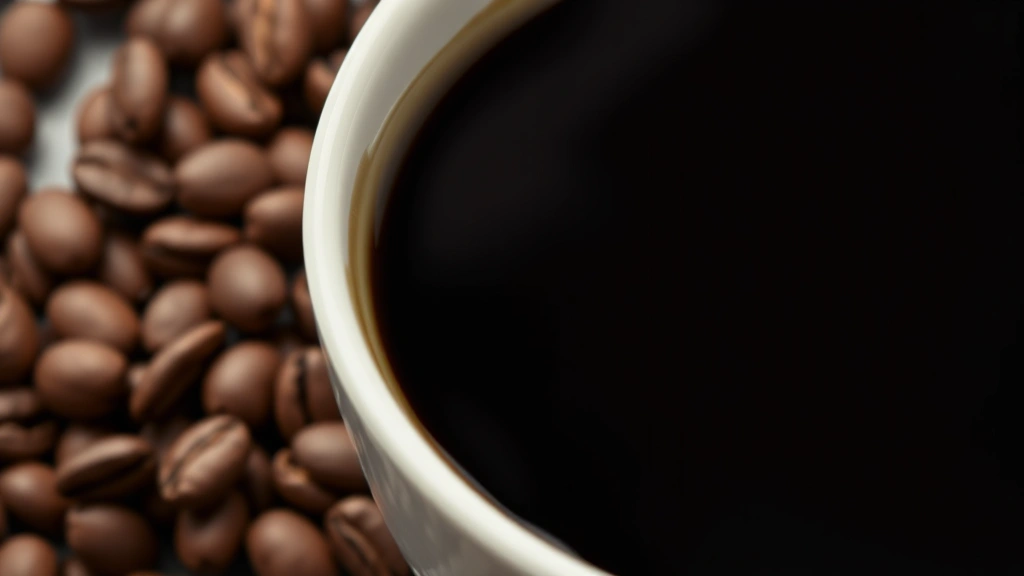 how long does it take for caffeine to kick in -
photorealistic close-up macro shot of coffee beans and a freshly poured cup of