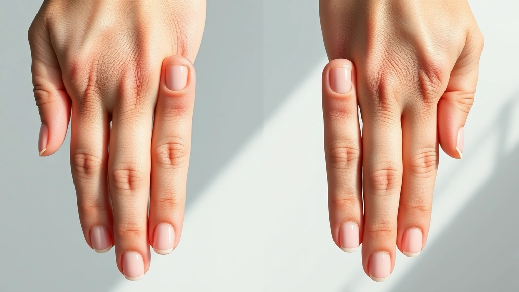 how long does it take for nails to grow -
photorealistic finished result showing healthy grown-out fingernails on both ha