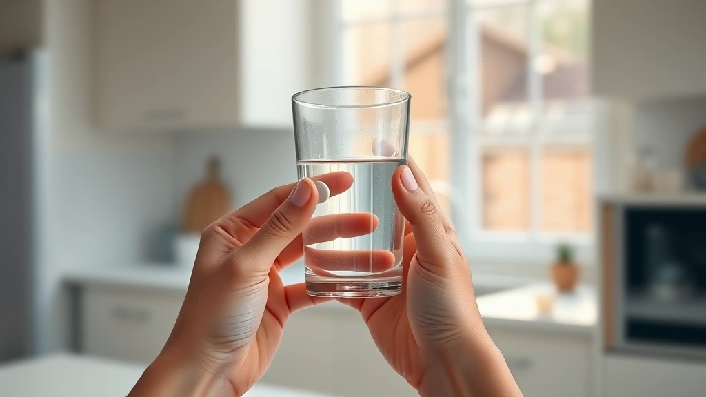 how long does it take for omeprazole to work -
Photorealistic hands of a person holding a glass of water about to take an omep