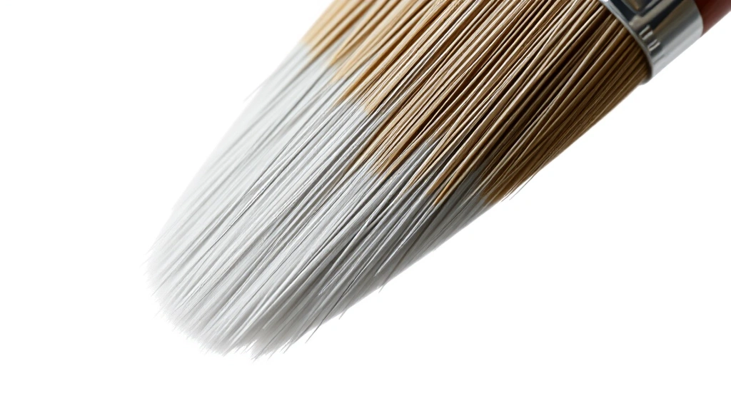 how long does it take paint to dry -
photorealistic close-up macro photography of paint texture on brush bristles, s
