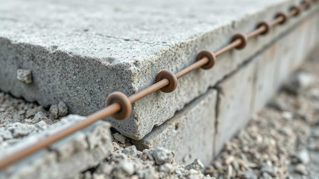 how long does it take to build a house -
photorealistic close-up macro photography of concrete foundation curing with re
