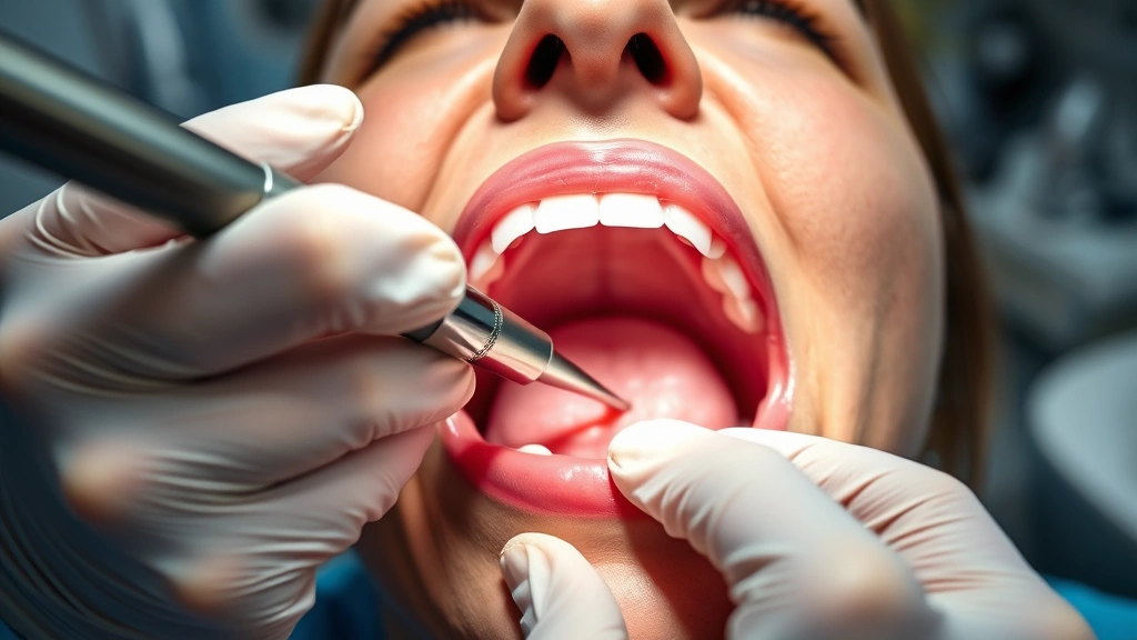 how long does it take to fill a cavity -
Photorealistic hands of a dentist working inside a patient’s mouth with a