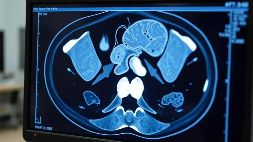 how long does it take to get ct scan results -
Photorealistic close-up of CT scan image displayed on medical-grade monitor sho