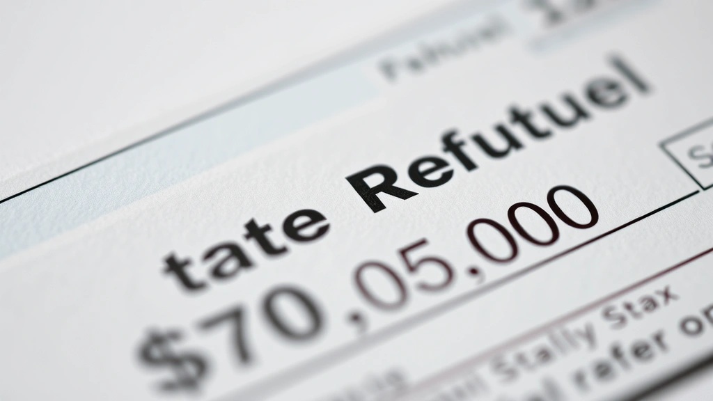 how long does it take to get your state return -
photorealistic close-up macro photography of a state tax refund check with shar
