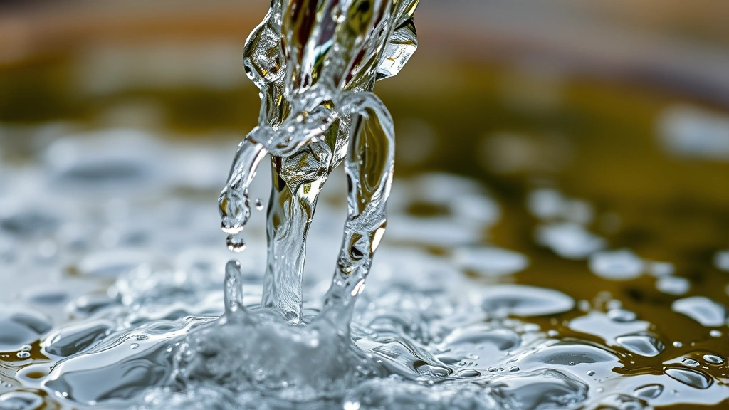 how long does it take to pee after drinking water -
macro detail of water pouring
