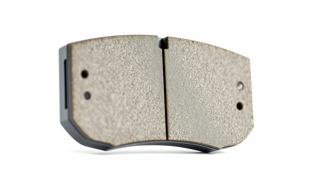 how long does it take to replace brake pads -
Photorealistic close-up macro photography of brake pad material texture showing