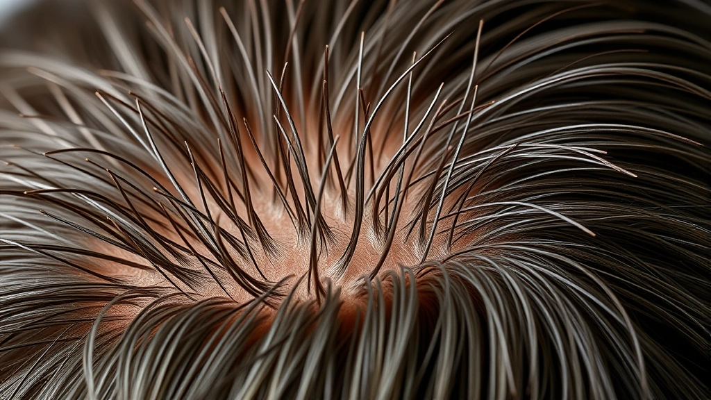 how long does minoxidil take to work -
Photorealistic close-up macro photography of healthy hair follicles and new gro