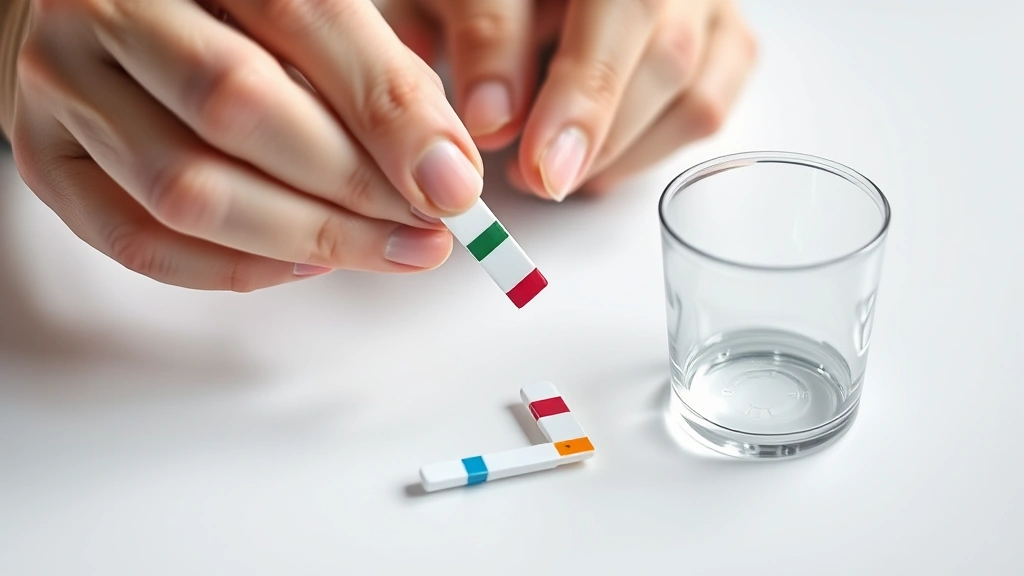 how long for weed to leave system -
Photorealistic hands performing drug test procedure with test strips and collec