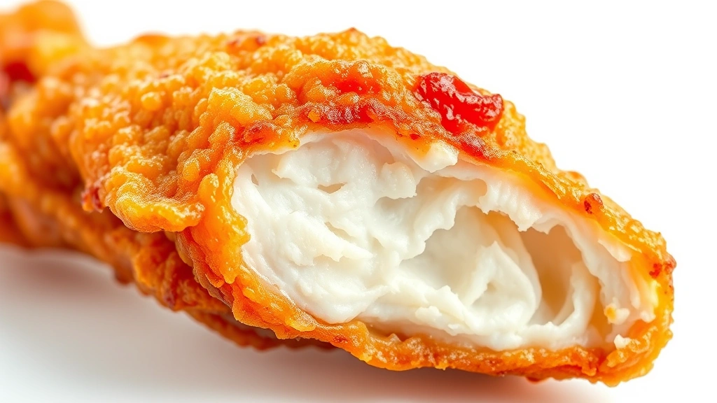 how long to bake chicken wings -
Photorealistic close-up macro photography of crispy chicken wing skin texture, 
