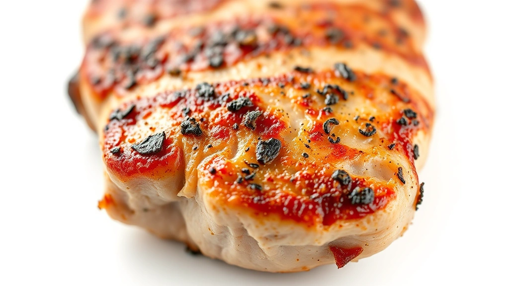 how long to cook pork tenderloin -
Photorealistic close-up macro photography of golden-brown seared pork tenderloi