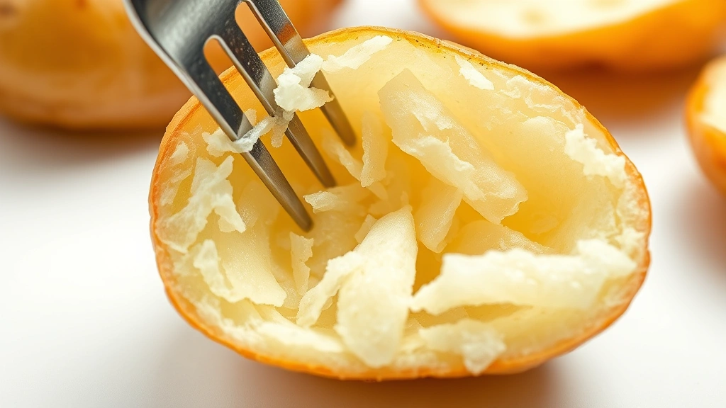 how long to microwave a potato -
photorealistic close-up macro of perfectly cooked potato interior texture, fluf