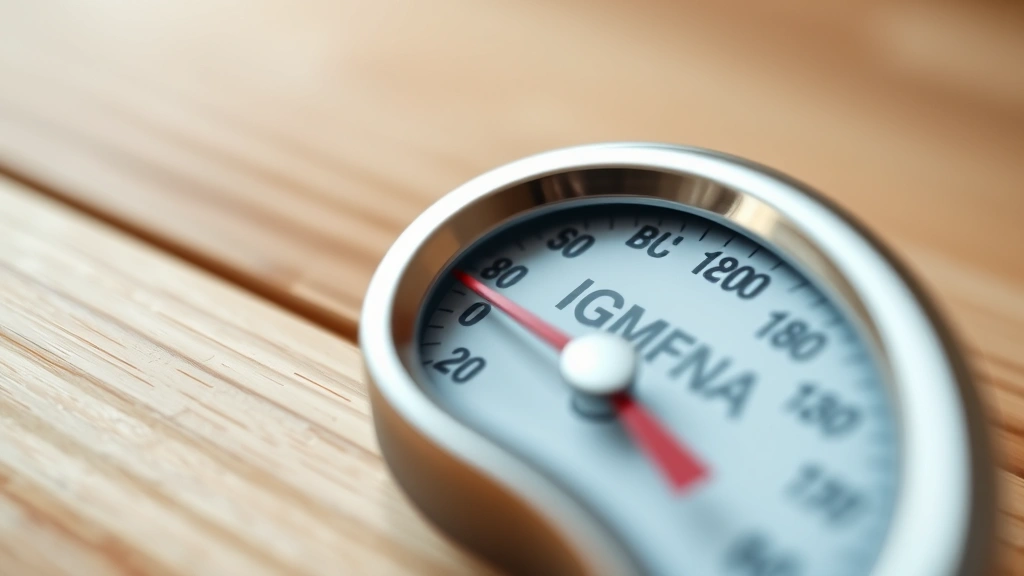 how long to stay in sauna -
photorealistic close-up of sauna thermometer showing temperature reading around
