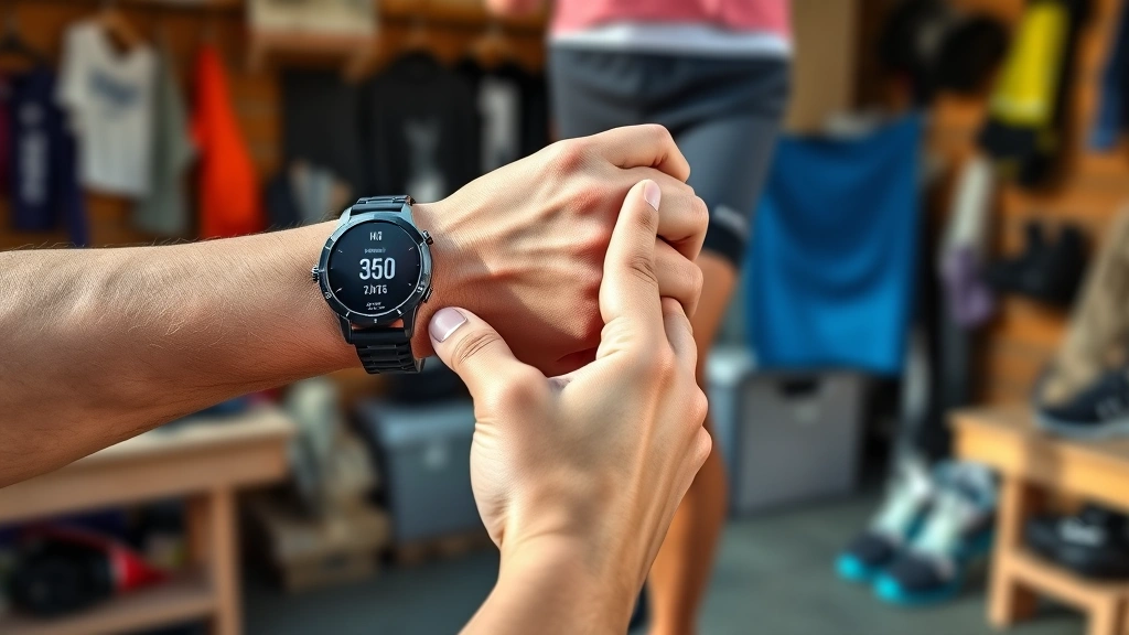 how long to train for a marathon -
Photorealistic hands holding running watch and smartphone showing training app,