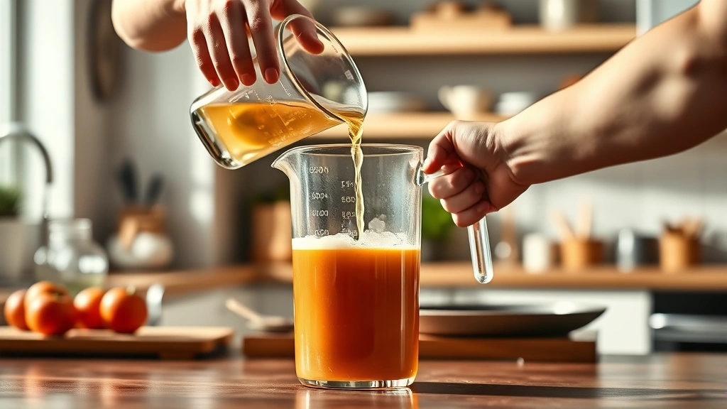how many cups to a quart -
Photorealistic hands working pouring liquid from measuring cup into quart pitch