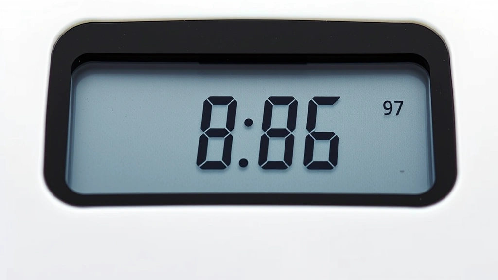 how many kg to g -
photorealistic close-up macro photography of kitchen scale display screen showi