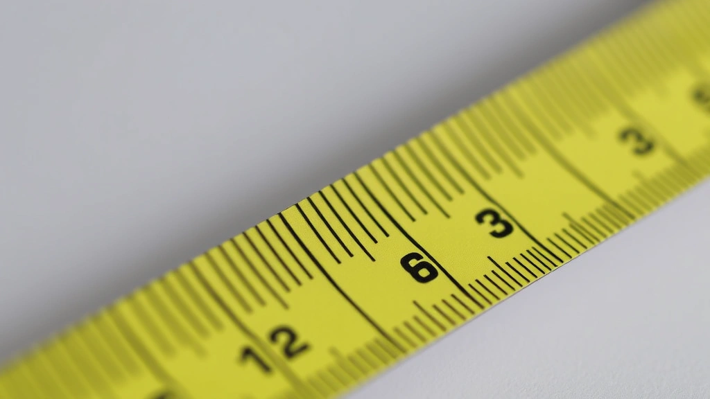 how many kilometers to a meter -
Photorealistic close-up macro shot of a metric measuring tape or ruler showing 