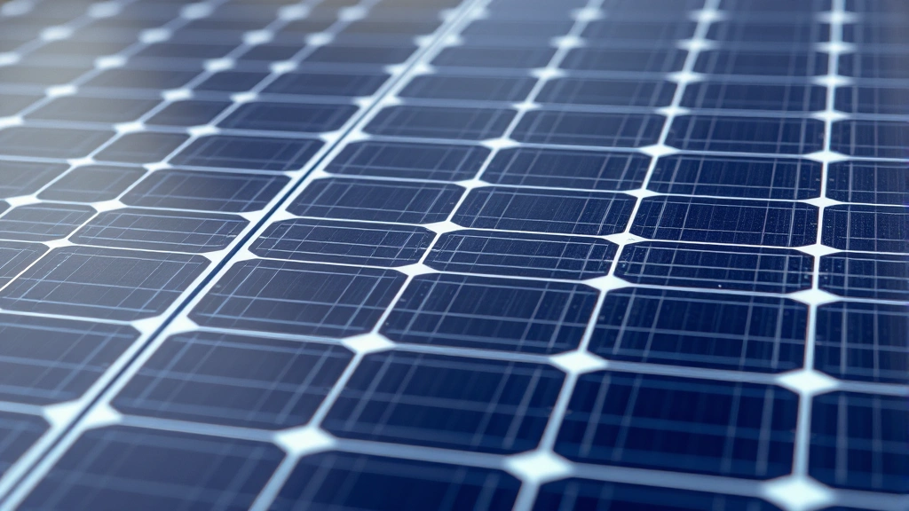 how many solar panels to power a house -
Photorealistic close-up macro photography of solar panel surface showing indivi