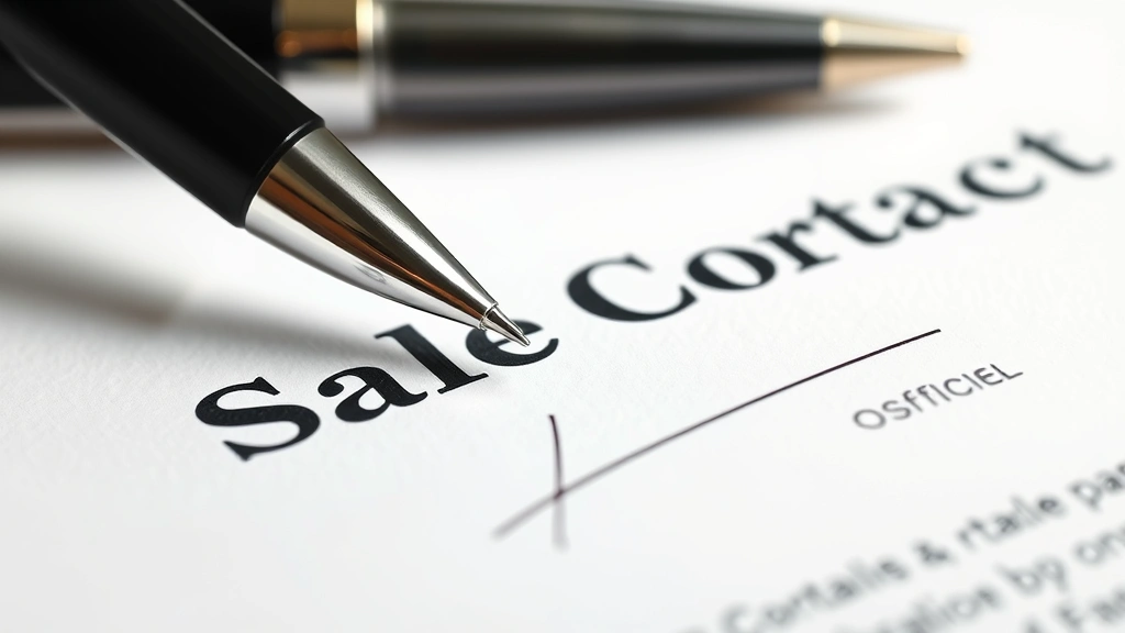 how much do brokers charge to sell a business -
Photorealistic close-up macro photography of a signed business sale contract wi