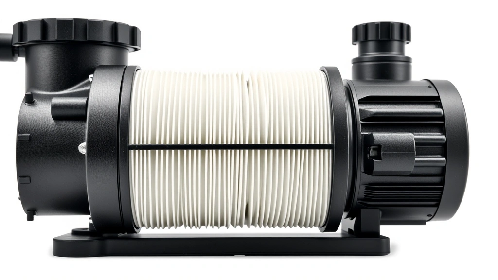 how much does it cost to build a pool -
Photorealistic close-up macro shot of pool filter cartridge and pump equipment 