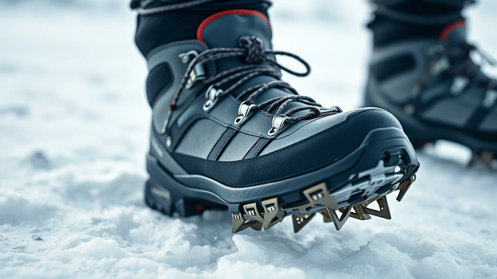 how much does it cost to climb mount everest -
Photorealistic close-up macro photography of premium mountaineering boot with c