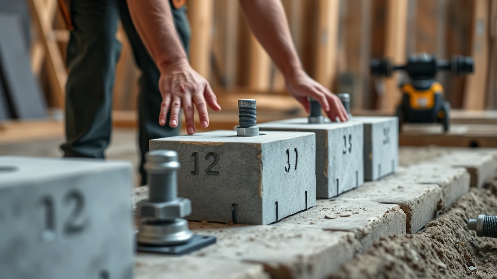 how much does it cost to move a mobile home -
Photorealistic close-up of mobile home foundation blocks and leveling equipment