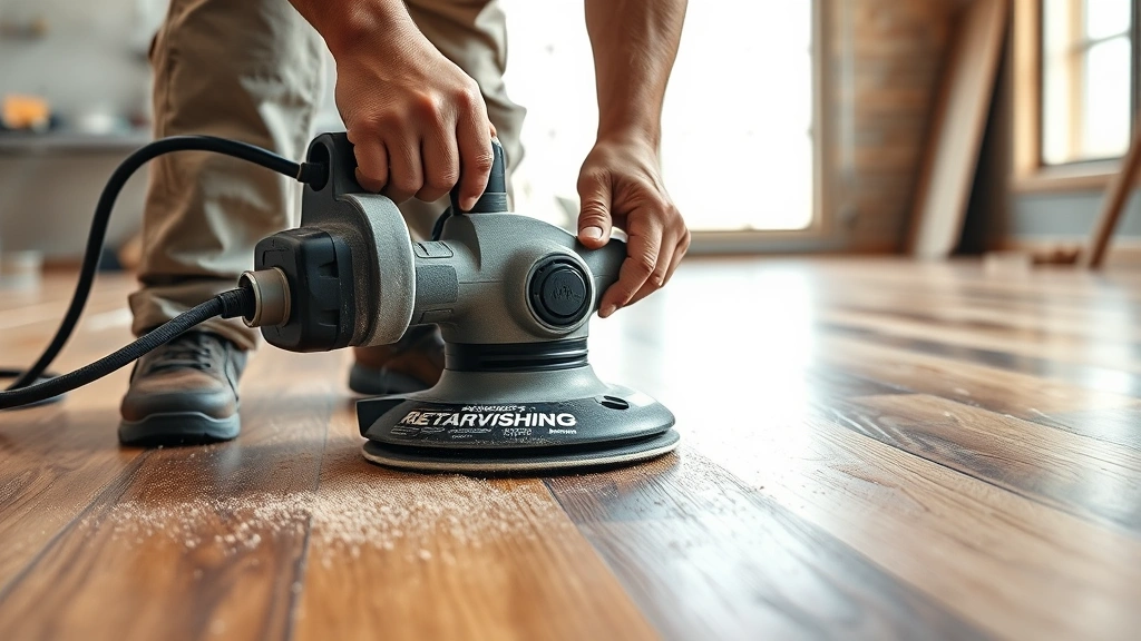 how much does it cost to refinish hardwood floors -
Photorealistic hands working with professional drum sander on hardwood floor, w