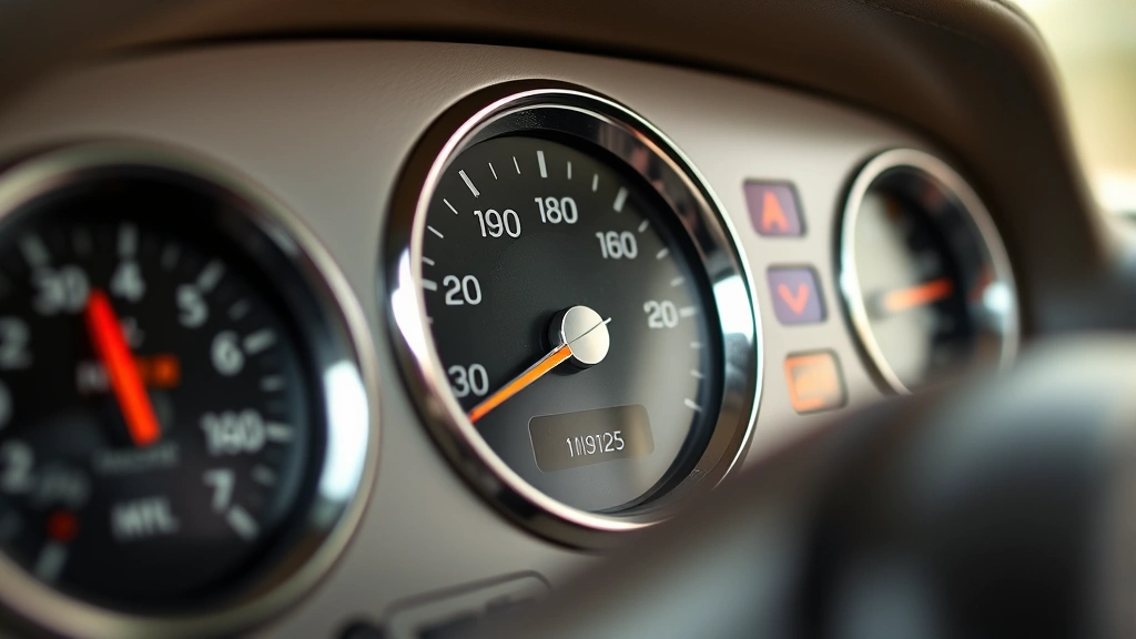 how much does it cost to rent an rv -
Photorealistic close-up macro photography of RV dashboard controls and mileage