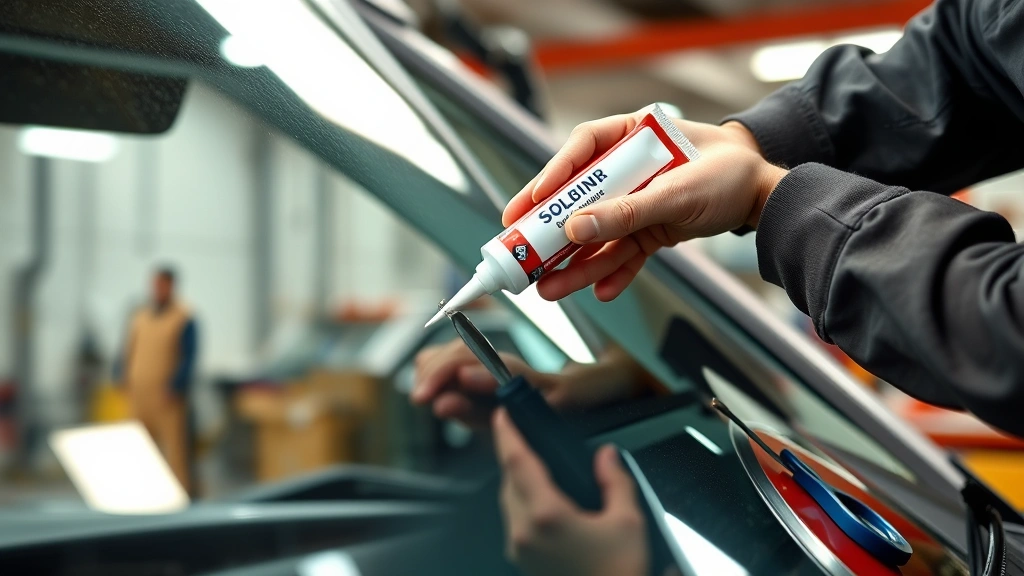 how much is it to replace a windshield -
photorealistic hands working during windshield replacement, technician applying