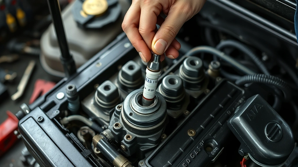 how often to change spark plugs -
Photorealistic hands removing a spark plug wire from an engine cylinder head, w