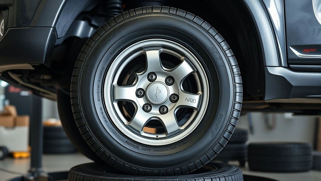 how often to change tires -
Photorealistic DIY result of four new tires mounted on a vehicle wheel rim, pro