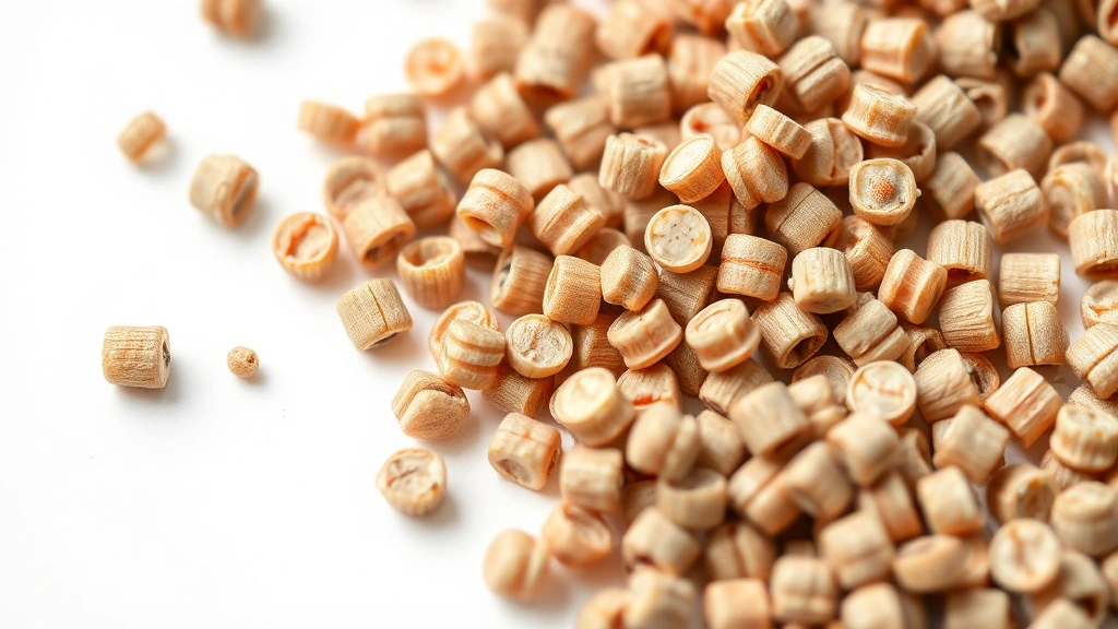 how often to feed betta fish -
Photorealistic close-up macro photography of premium betta fish pellets on clea