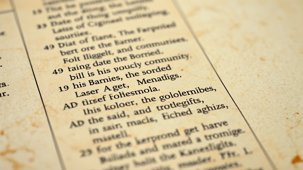 how old is the earth according to the bible -
photorealistic close-up macro photography of aged biblical manuscript parchment