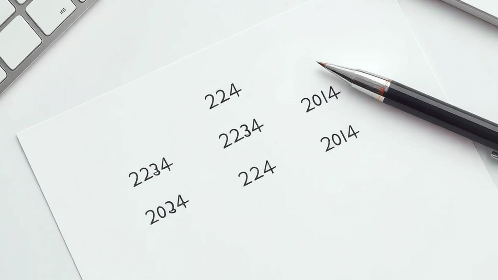 how to abbreviate a year -
Photorealistic overhead shot of a completed business form or document with vari