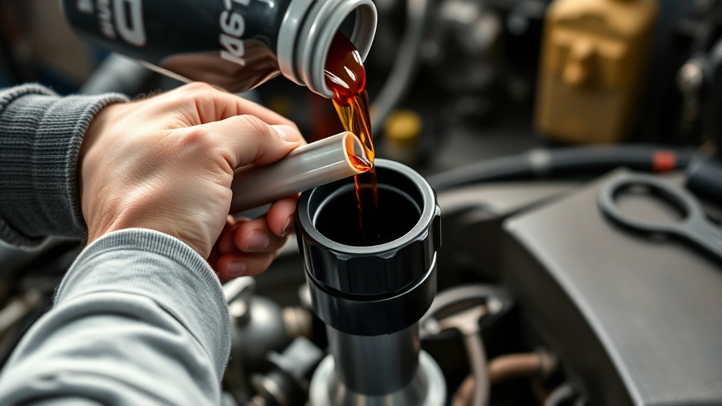 how to add transmission fluid -
Photorealistic hands working showing person pouring transmission fluid through