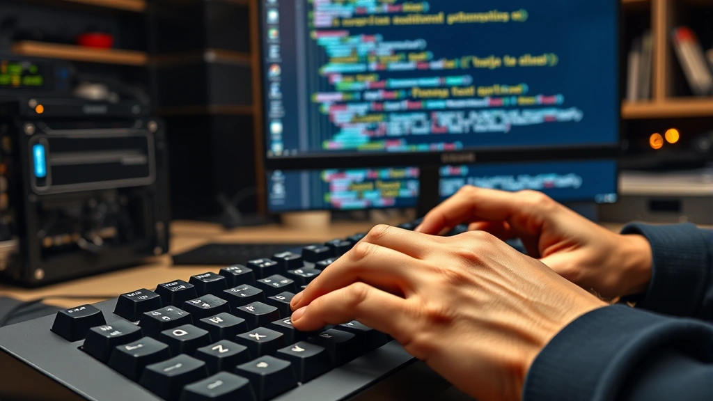 how to allocate more memory to minecraft -
Photorealistic close-up of hands typing Java code on mechanical keyboard with J