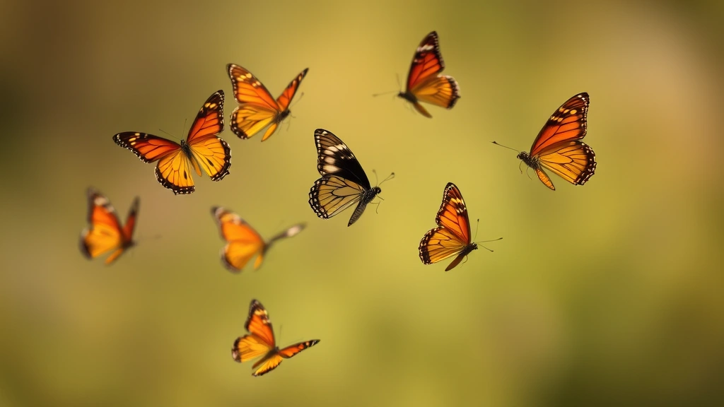 how to attract wildlife -
butterflies in flight
